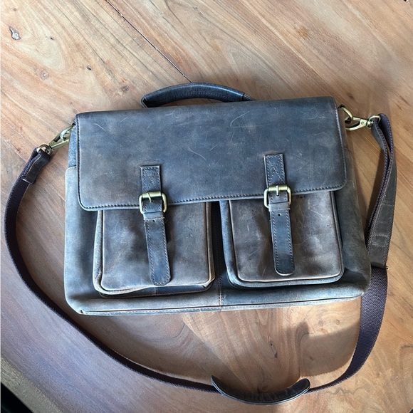 Original vintage leather briefcase - Picture 1 of 5